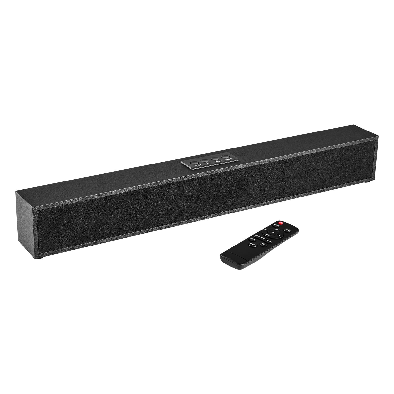 2.0 Channel Sound Bar for Smart TV, 24-Inch Compact 80W Soundbar with Bluetooth & AUX, Remote Control, Easy Setup for Home Theater, PC, Projector