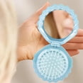 thumbnail image 6 of Foldable Travel Hair Brushes with Mirror Shell Shape,Metallic Shinning, Portable Pocket Hair Brush, Mini Hair Comb Compact Size, 7.5x8cm,Gifts for Girls women, 6 of 8
