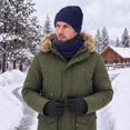 thumbnail image 4 of Loritta 3 Pcs Men Winter Soft Beanie Hat Touchscreen Gloves Set, Casual Scarf Hat for Men, 4 of 9