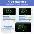thumbnail image 3 of MoonOrange Digital Aquarium Thermometer, Stick-on Fish Tank Thermometer with LED Display, Wireless Aquarium Temperature Measurement with Battery-Change Tool and Extra Sticker. (Black*1), 3 of 3
