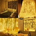 thumbnail image 5 of YI LIGHTING 9.8ft Curtain String Light 300 leds for Wedding Party Home Garden Bedroom Outdoor Indoor Wall Decorations, Warm White, 5 of 7