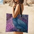 thumbnail image 5 of Intricate Watercolor Floral Pattern Design Picnic Blanket Waterproof Outdoor Beach Blanket Hand-held Pad Suitable for Travel, Camping, Beach, Family Gatherings, 5 of 8
