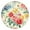 Pioneer Flower Floral-2, variant on Pioneer Flower Floral Print Pattern Round Fitted Tablecloth with Elastic Edge,Dining Table Cover Waterproof,Outdoor Round Tablecloth for Camping,Dining,Indoor and Outdoor