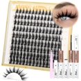 thumbnail image 1 of Kit de racimos de pestañas JIMIRE Manga Lash, rizo en D natural de 10 a 16 mm, 1 of 9