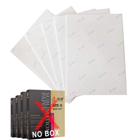 440 Sheets A-SUB Sublimation Paper 8.5X11 inch 125gsm No Box for Inkjet Printer DIY Gift