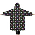 thumbnail image 2 of Oversized Wearable Blanket Hoodie,Unicorn Lightning Pattern Sherpa Blanket Hoodie with Super Pockets,Super Warm Fuzzy Pullover for Women & Men, 2 of 6