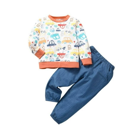 

Bobora Baby Boys Girls Clothes Set Autumn Winter Baby Long Sleeve T-shirt+Pants Suit Baby Costume