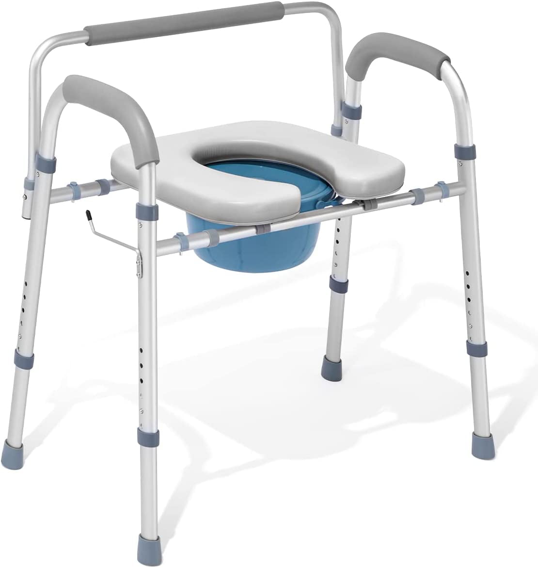 OasisSpace Stand Alone Raised Toilet Seat 500lbs Adjustable Toilet