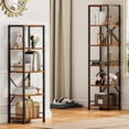 thumbnail image 4 of Estantería Furologee de 6 niveles, industrial, rústica, marrón, 4 of 9