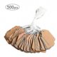 thumbnail image 1 of 500pcs Blank Kraft Paper Price Tags With String - Writable Hanging Tags For Jewelry Clothes And Retail Display Tags, 1 of 3