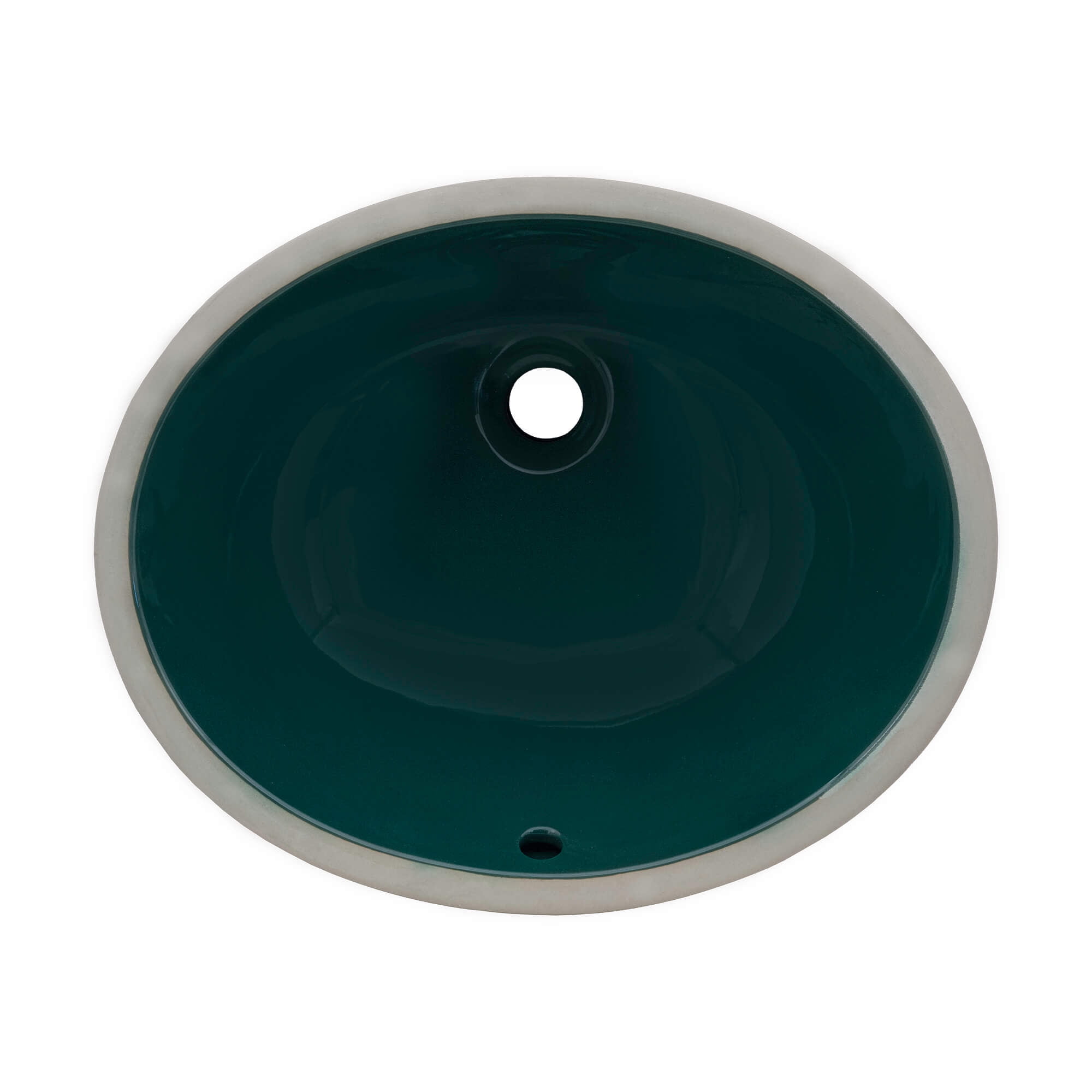 Ruvati RVB0618BC Krona 18-1/2" Oval Porcelain Undermount Bathroom Sink - Off White