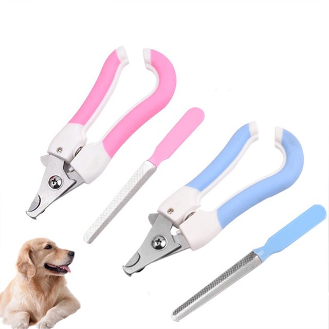 1 Jeu de Coupe-Ongles en Acier Inoxydable pour Animaux de Compagnie en Forme de Demi-Lune