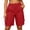 Red, variant on Women Lightweight Breathable Cargo Shorts Multiple Pockets Relaxed Fit Plus Size Mid Thigh Casual Summer Bottoms(White,XL)