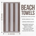 thumbnail image 6 of Superior Oversized Cabana Stripe Niantic Beach Towel, Taupe, 6 of 13