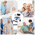 thumbnail image 4 of Shower Commode Wheelchair with 2 Lockable Wheels, Footrests, Flip-up Arms, 308 LBS Capacity, Commode Chair for Adults Seniors, 4 of 9