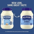 thumbnail image 3 of (12 pack) Hellmann's Light Mayonnaise, Sandwich Spread Condiments, 30 fl oz Jar​, 3 of 13