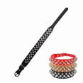 thumbnail image 4 of Spiked Pu Leather Dog Collar Soft Funny Mushrooms Rivet Spike Studded Puppy Adjustable Outdoor Dog Collars for Small Medium Large Dogs Cats, 4 of 5