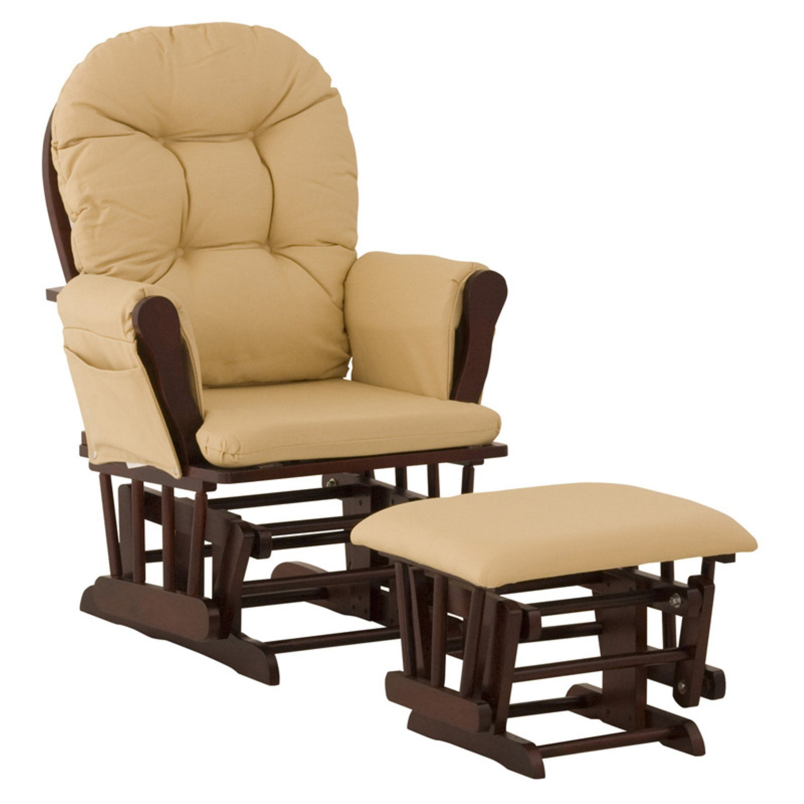 angel line windsor glider and ottoman white finish and pink cushions
