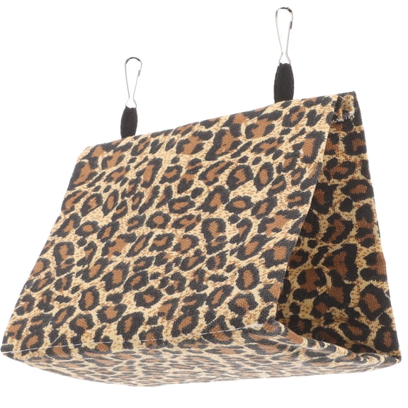 Soimiss Small Animal Hanging Pet Bed Leopard Print Warm Nest for Hamster Rat Squirrel