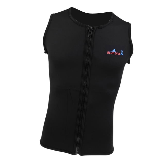 Chaqueta de neopreno para hombre y mujer, con cremallera frontal, sin mangas, para entrenamiento SG