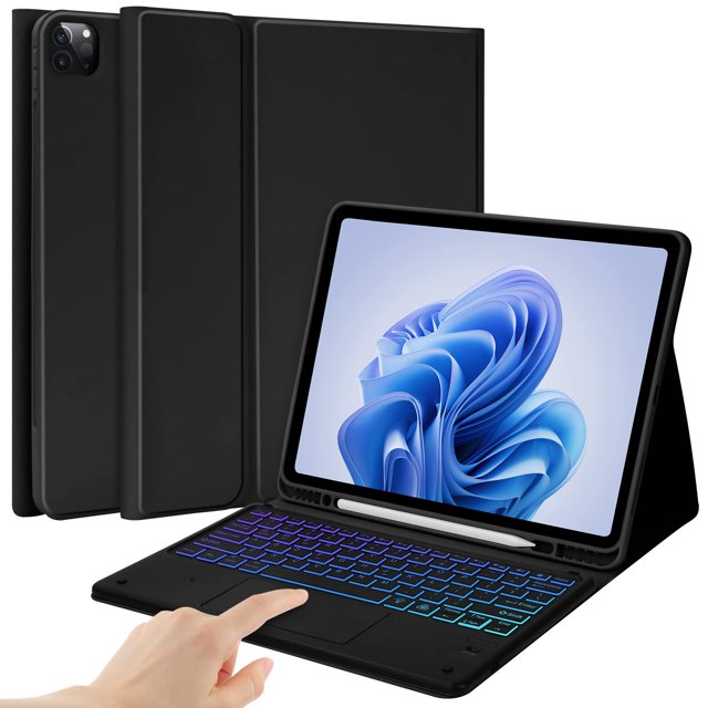 Funda con teclado BQSS para iPad Air de 13 pulgadas, M3 M2 y iPad Pro de 12,9 pulgadas