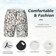 thumbnail image 3 of Haiem Christmas Elements Mens Swim Trunks with Compression Liner 2 in 1 Swimming Shorts Stretch Swimwear Quick Dry,Board Shorts-Medium, 3 of 9
