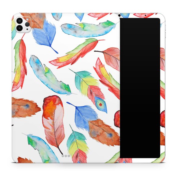DesignSkinz Vibrant Colorful Brushed Feathers Full-Body Skin Decal Wrap Cover for iPad Pro 10.5" (A1701/A1709)