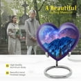 thumbnail image 3 of MUKTIVE Mountain Cremation Urn for Human Ashes Adult Human, Large Blue Burial Urn for Ashes for Women, Decorative Galaxy Memorial Gift for Mom & Dad (1 Large, 1 Keepsake), 3 of 7
