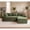 Green- Right, variant on L-Shape Cloud Couch Modular Sectional Sofa Corduroy Boneless Sofa Couch with Chaise, No Assembly Sofa for Living Room, Grey