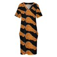 thumbnail image 4 of Fried Chicken meme Loose Pocket Dress Elegant gowns dress summer 2025 women, 4 of 7