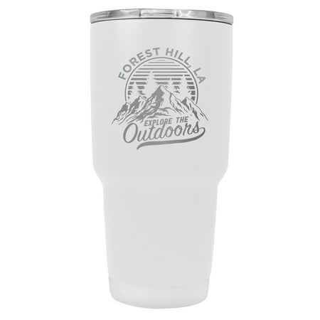 

Forest Hill Louisiana Souvenir Laser Engraved 24 oz Insulated Stainless Steel Tumbler White White.