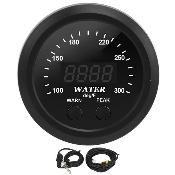 2.5in Water Coolant Temperature Gauge 100‑300℉ Digital Display Red LED