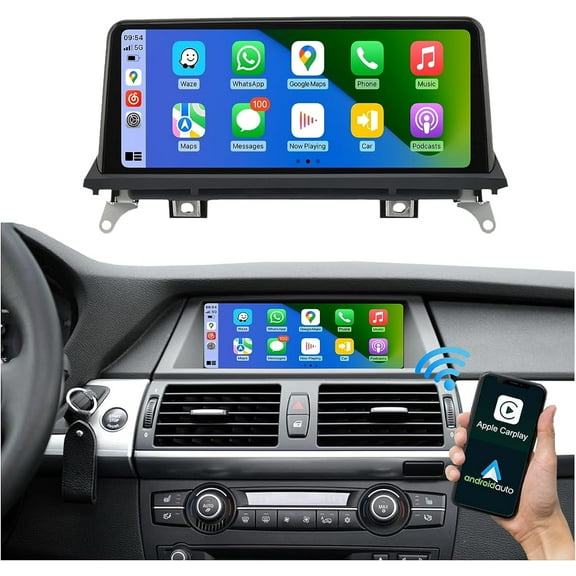 10.25 inch Touch Screen Car Stereo for BMW X5/X6 E70 E71 with CCC System Wireless Carplay Android Auto Radio GPS Navigation for Car Portable Radio