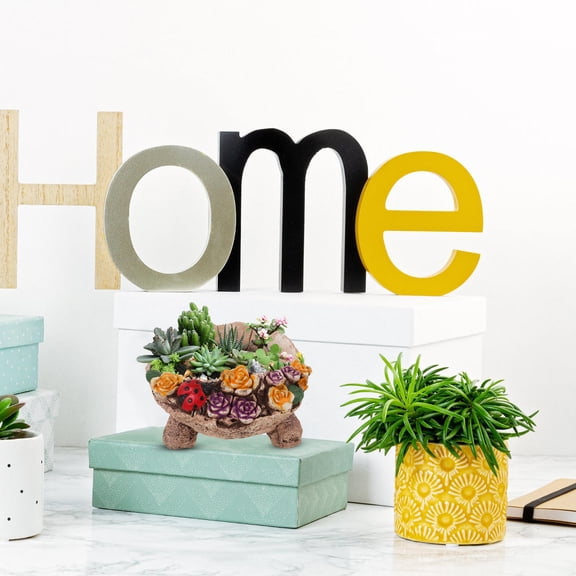 ETEREAUTY Decorative Cement Planter Pot for Succulents with Creative Vintage Design