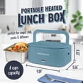 thumbnail image 2 of Nostalgia 32 oz. Portable Heated Lunch Box, Ocean Blue, 2 of 7