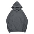 thumbnail image 4 of Long Sleeve Drop Shoulder Plain Sweatshirt for Women Loose Fleece Oversized Y2K Hooded Pullover Casual Fall Streetwear Tops, 4 of 8