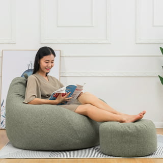 Conditiclusy Sofa Bean Bag No Filler Soft Washable Comfortable Anti-fading  Wear Resistant High Elastic Extra Large Bean Bag Chair Cover Home Decor 