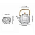 thumbnail image 2 of Glass Tea Kettle (33.8 Oz) with Removable Infusers and 2 Tea Cup for Loose Leaf and Scented Tea, 2 of 7