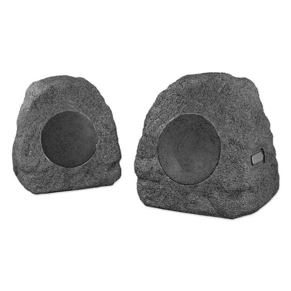 Innovative Technology Pair of Wireless Waterproof Rechargeable Bluetooth Outdoor Rock Speakers