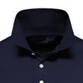 thumbnail image 3 of WREESH Men's Lapel Collar Button Henley T-Shirts Solid Color Short-Sleeved Fashionable Tops Navy, 3 of 5