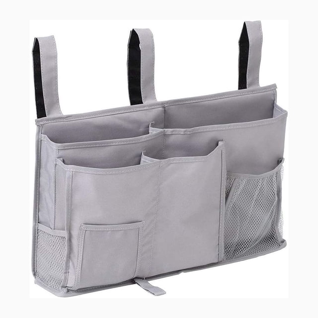 Organizador de cama colgante junto a la cama para literas y camas de hospital, dormitorios universitarios, rieles de cuna, campamentos Ormromra WMSS-480-2