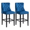 thumbnail image 1 of HOMCOM Upholstered Bar Stools Set of 2, Counter Height Wingback Barstools, 1 of 10
