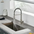 thumbnail image 2 of CASAINC Single Handle Kitchen Faucet with Pull Down Sprayer, Deck Mounted, Brushed Nickel, 2 of 4