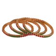 thumbnail image 1 of Efulgenz Traditional Gold Tone Bangle Set Indian Wedding Bridal Jewelry Multicolor Kundan Crystal Bangle Bracelet Bollywood Jewelry for Women (4 Pcs) Size 2.6, 1 of 8