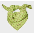 thumbnail image 3 of Bimba Green Leave Wreath & Rose Floral Pure Silk Printed Head Bandanas Summer Neck Wrap Scarf 40 x 80 Inches, 3 of 6