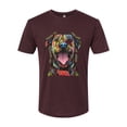 thumbnail image 3 of My Favorite Breed is The One In Need | Colorful Labrador Dog | Dean Russo Art Animal Lover Mens Premium Tri Blend T-Shirt, Cardinal, XL, 3 of 5