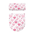 thumbnail image 5 of HELLHERO Toilet Top Cover Stretch 2 Pcs Set Elastic Installation Stretchy Fabric for Hotel Home, Valentine's Pink Heart Balloons, 5 of 8