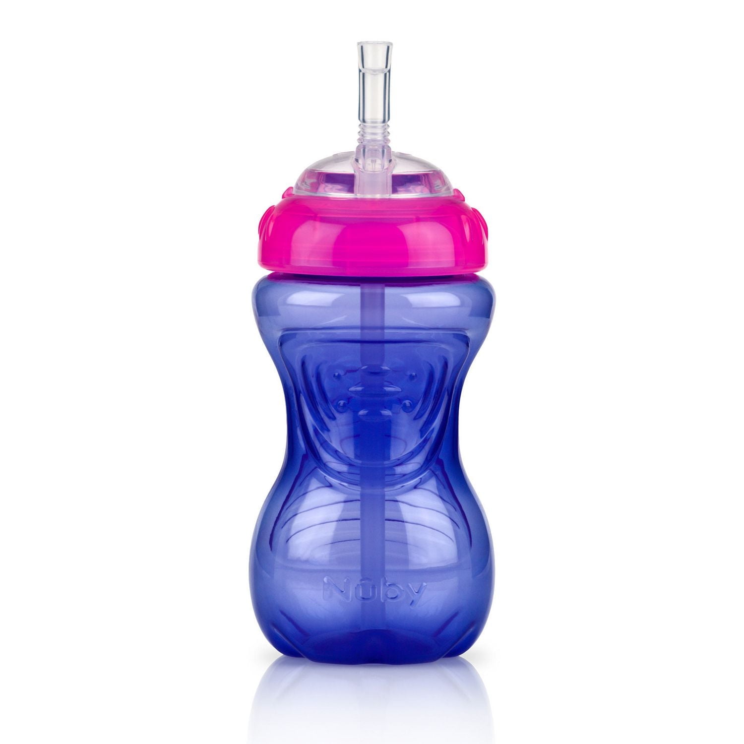 Nûby™ No-Spill™ Easy Grip™ Base Toddler Plastic Cup FlexStraw™ with Silicone Straw, Pack of 1; 10 oz/300 mL