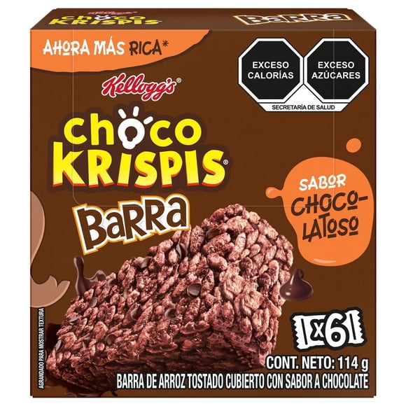 Barras de Cereal Kellogg's Choco Krispis Sabor a Chocolate 114 g