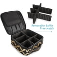 thumbnail image 4 of FORMRS Travel Makeup Bag Large Capacity Train Case Cosmetic Organizer with Adjustable Dividers, Black Geometric, 4 of 8